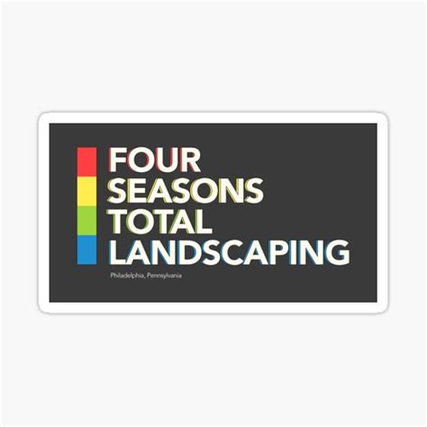 "FOUR SEASONS TOTAL LANDSCAPING • Bar Logo" Sticker for Sale by ...