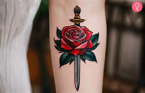 8 Best Rose And Dagger Tattoos And Their Meanings