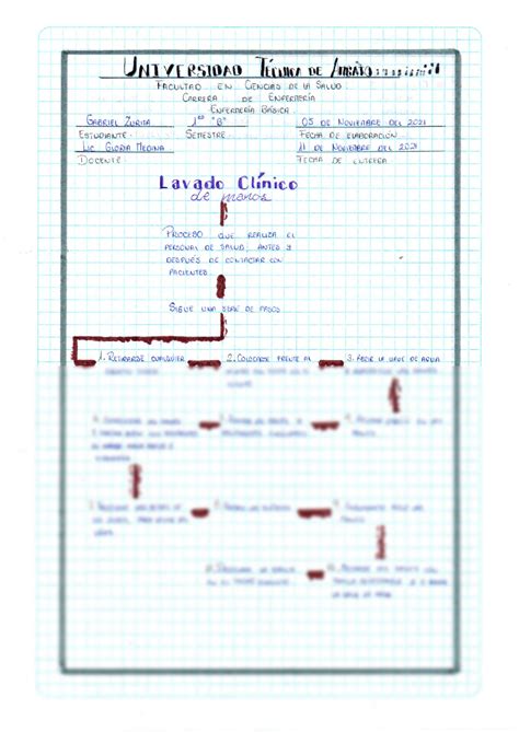 Solution Lavado Cl Nico De Manos Studypool