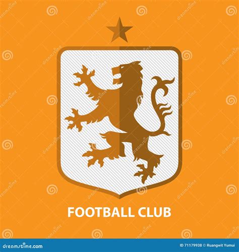 Soccer Football Badge Logo Design Template Sport Team Identity Stock