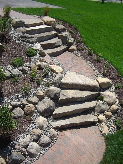 Stunning Elegant Diy Rock Pathway Ideas Garden Stairs Pathway