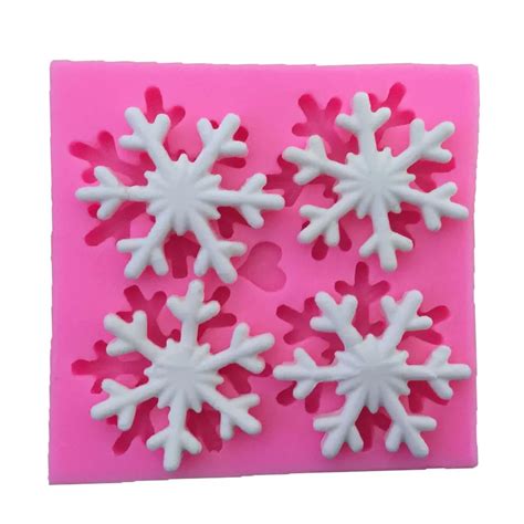 Christmas Snowflake Design Silicone Molds Chocolate Candy 3d Fondant Mould Cake Tool Sugar Craft