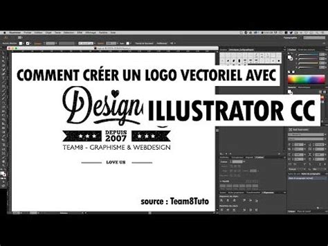 TUTO COMMENT CRÉER UN LOGO VECTORIEL AVEC ILLUSTRATOR CC YouTube