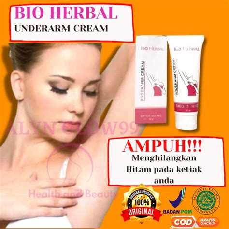 Jual Bio Herbal Underarm Cream Brightening Mencerahkan Kulit Ketiak