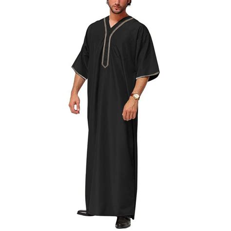 Incerun Mens Muslim Clothing Islamic Saudi Arab Long Maxi Kaftan Thobe