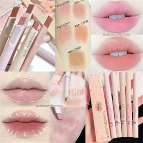 Jual CAPPUVINI Pencil Lip Liner Pencil Matte Lipstick Nude Color Lipstick 3 Biscuit Jakarta