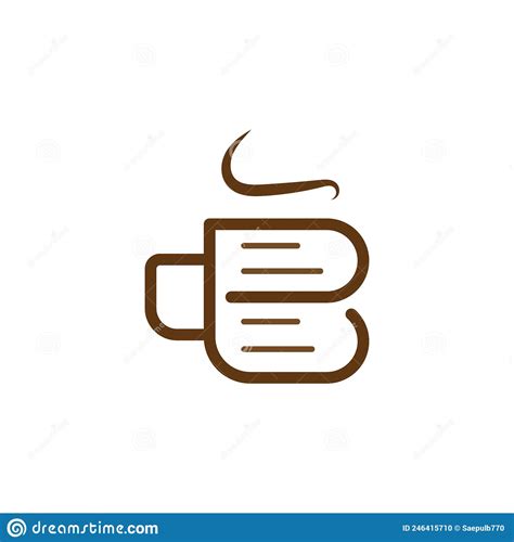 Book Coffee Logo Design Vector Illustration Stock Vector Illustration
