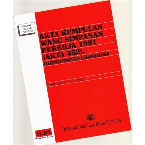 AKTA KUMPULAN WANG SIMPANAN PEKERJA 1991 AKTA 452 KWSP Shopee