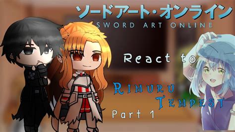 Sword Art Online React To Rimuru TempestPart 1 2 YouTube