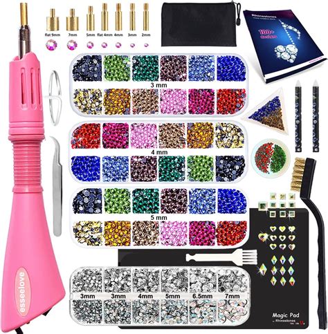 Amazon Hotfix Applicator Tool DIY Hot Fix Rhinestone Setter Hot Fixed Kit Pcs AB