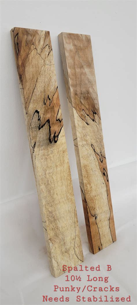 Spalted Western Maple Wood Knife Blanks Long Etsy