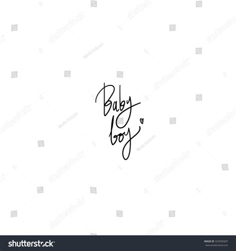 Baby Boy Hand Written Vector Text Stock Vector 323036507 Shutterstock