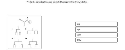 Solved Predict The Splitting Pattern Predicted For The