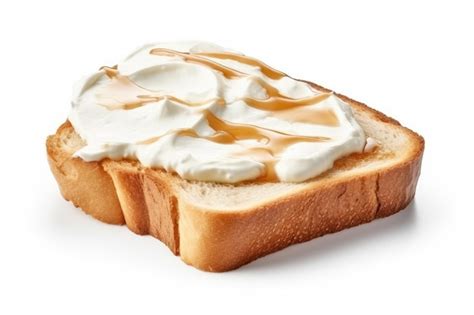 Premium Ai Image Cream Cheese Spread On White Bread Pictured On A