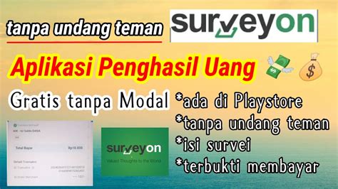 Terbukti Membayar Penukaran Poin Surveyon Aplikasi Penghasil Saldo