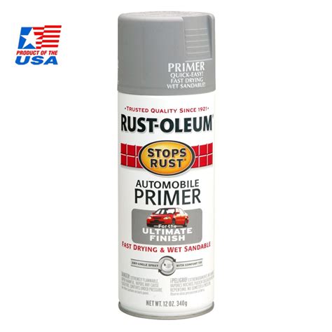 Rust Oleum Auto Primer สีสเปร์ยรองพื้น กันสนิม รถยนต์ เทา Gray Shopee