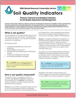 Soil Quality Indicator Sheets NRCS Soil Sheets Usda