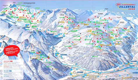 Zillertal 3000 ski map - Ontheworldmap.com