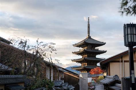 Kyoto Japan Cityscape In Higashiyama Historic District Stock Photo