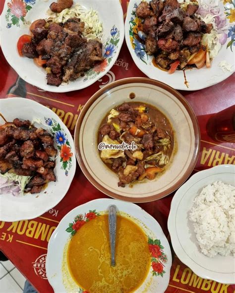 Buku Harga Menu Sate Kambing Muda Bu Pariyem Solo Buku Menu Di Solo