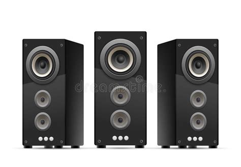 Isometric Isolated Sound Speakers Concept Stock Vector Illustration