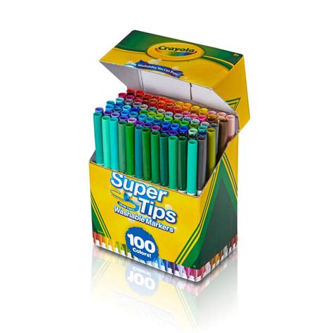 Crayola Super Tips Washable Markers 100 Count Bulk Great For Kids