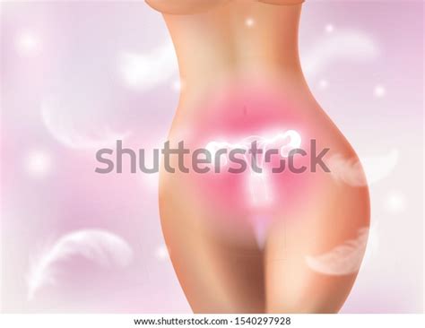 Realistic Background Naked Female Body Reproductive Stock Vector Royalty Free 1540297928