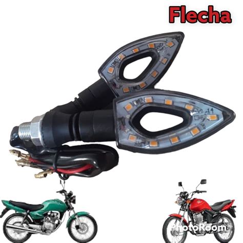 4 Piscas Seta De Moto Led Sequencial Esportiva Universal Titan Fan