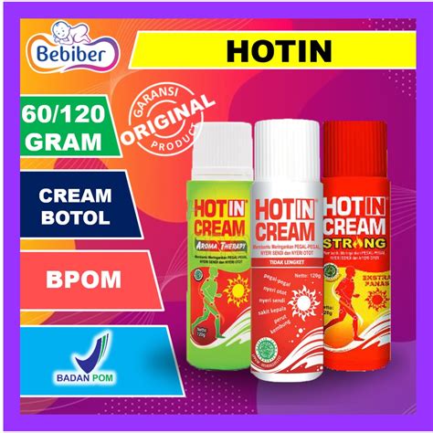 Jual Hotin Cream Botol Ml Hot In Krim Gosok Krim Pegal Nyeri Otot BEBIBER Shopee