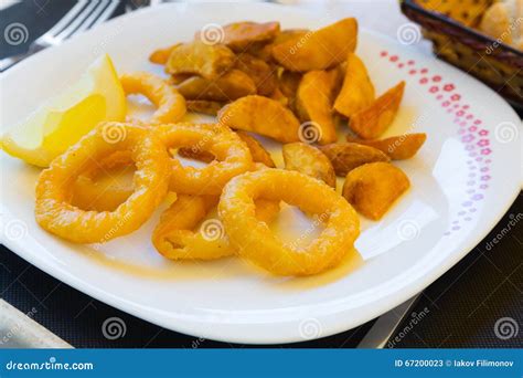 Calamares A La Romana Fried Squid Stock Image Image Of Typical