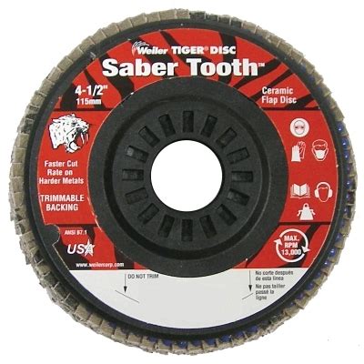 Weiler Saber Toothtrimmable Ceramic Flap Discs Pressure Solutions