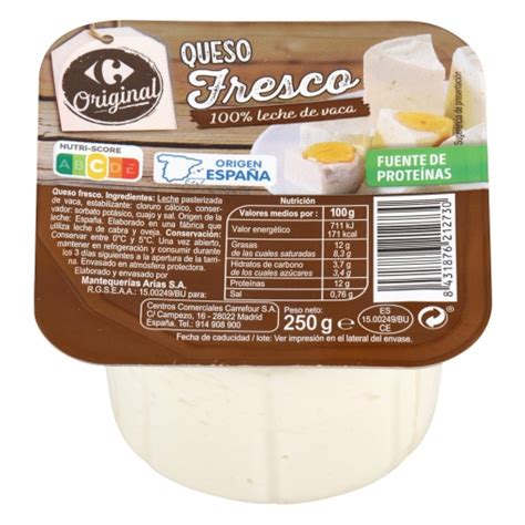 Queso Fresco Tradicional Carrefour 250 G Supermercado Online Carrefour