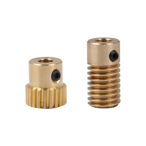 Cnbtr Mm Bore Hole Diameter Brass Worm Gear Shaft With Teeth Worm