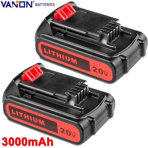 Pack 20v Battery For Black Decker 20v Max Lithium Battery Lbxr20 Lb20