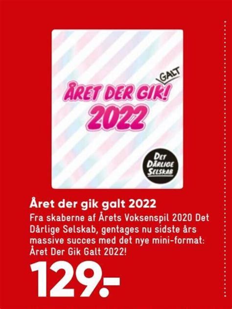 Året Der Gik Galt 2022 tilbud hos Bilka