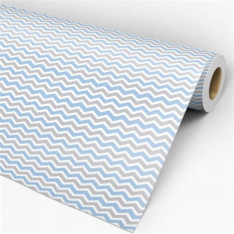 Papel De Parede Adesivo Chevron Azul E Cinza Claro M Elo