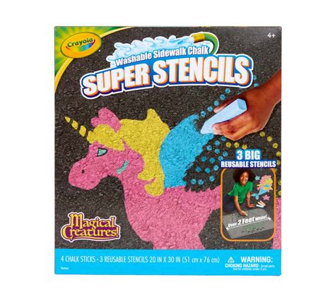 Sidewalk Chalk Stencils Magical Creatures Crayola