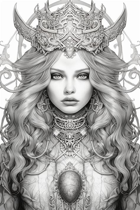 Evil Queen But Beauty Face Coloring Pages For Grown Ups Free Adult