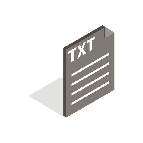 Icono De Formato De Archivo De Documento Txt Estilo Isom Trico D