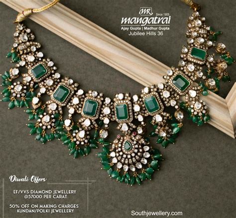 Polki Emerald Necklace Indian Jewellery Designs