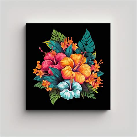 Cuadros Decorativos Canva Est Ticos Con Dise O Floral De Hibiscus