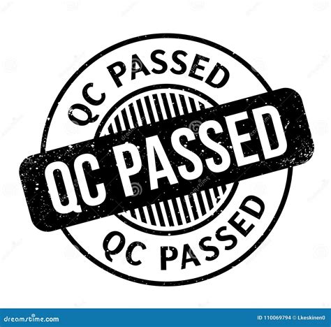 Qc Passed Rubber Stamp Stock Vector Illustration Of Production 110069794