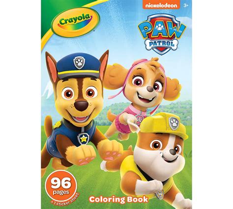 Paw Patrol Coloring Book With Stickers 96 Pgs Crayola Crayola