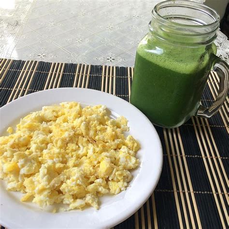 Bom Dia Caf Da Manh De Hoje Teve Ovos Mexidos E Suco Verde O