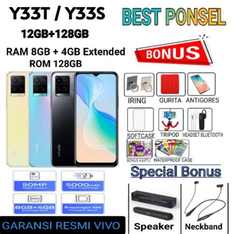 Jual Vivo Y33s 2021 Y33t Y33t Ram 8128 Gb Y33s 8gb 4gb Y33s Y33s