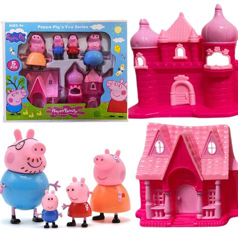 Zestaw Winka Peppa W Figurki Zamek Domek Mama Tata George Figurka