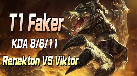 Vs T Faker Renekton Vs Viktor S Kr Ranked Match