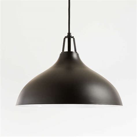 Maddox Black Bell Large Pendant Light With Black Socket Reviews Crate And Barrel Canada