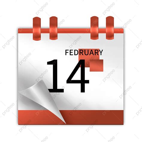 Calendar Red Clipart Transparent Png Hd Red Iron Piece Hook Stereo