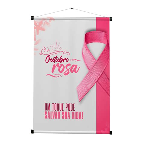 Banner Pronto Outubro Rosa 60x90cm Cores VivasGráfica Rápida PAMGRAF